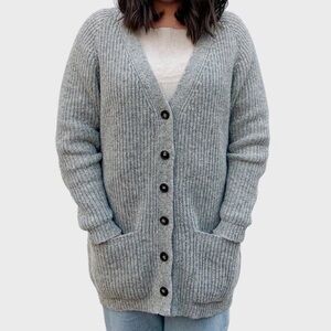 L’ENVERS Joanna Cardigan Light Grey Size Small